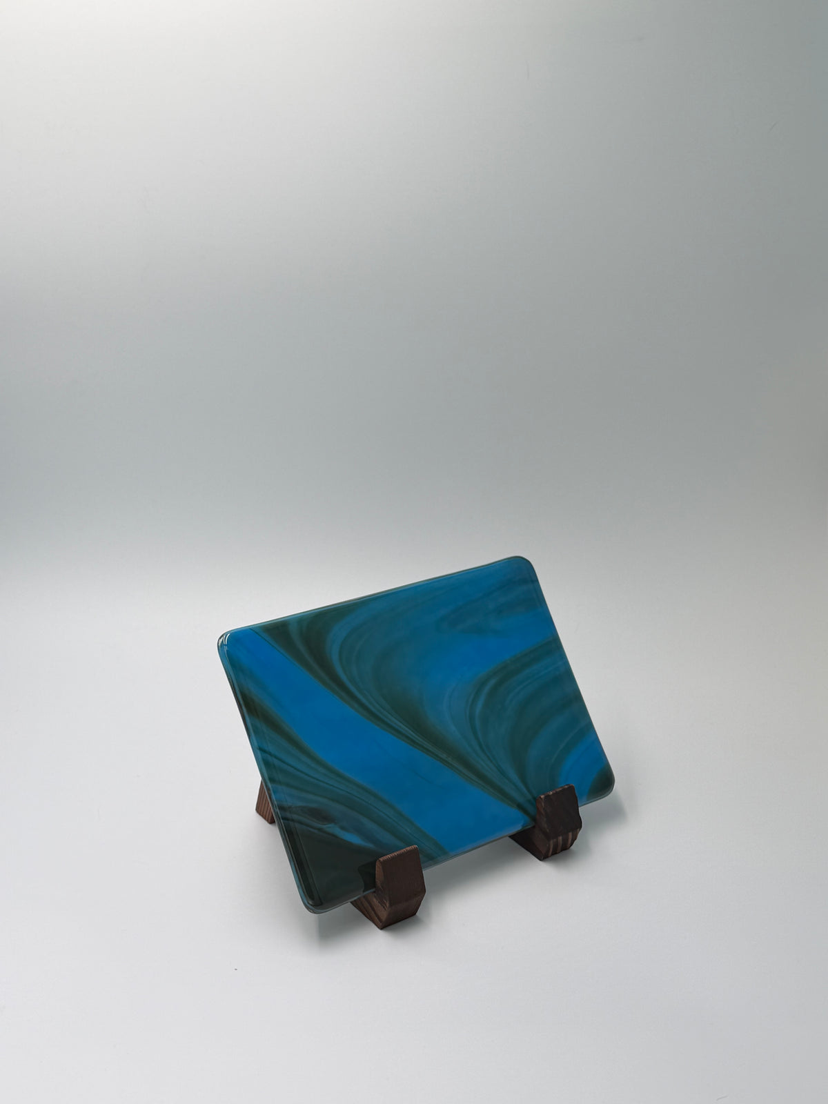 Blue & Brown Swirl panel #1, 5x7, Horizontal