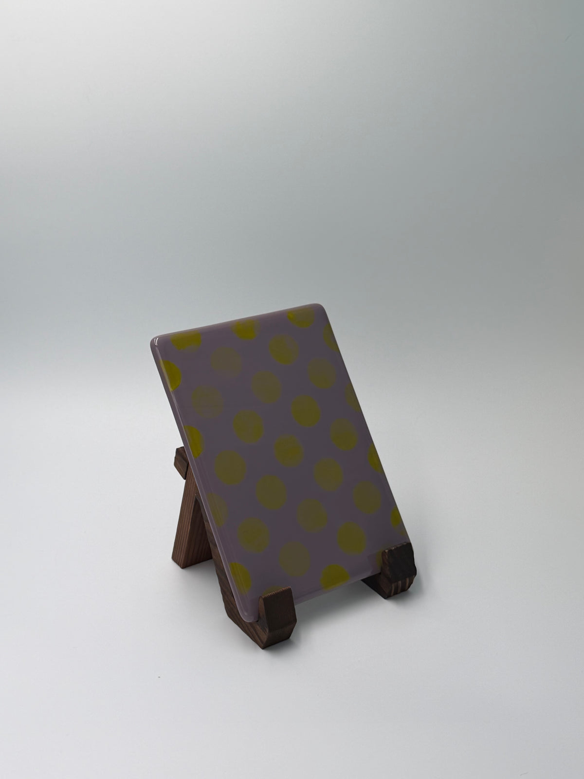 Lilac & yellow dot panel, 5x7, Vertical