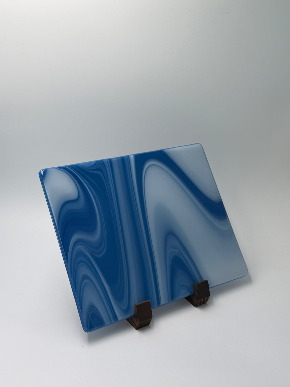 Medium blue swirl panel, 8x10, Horizontal