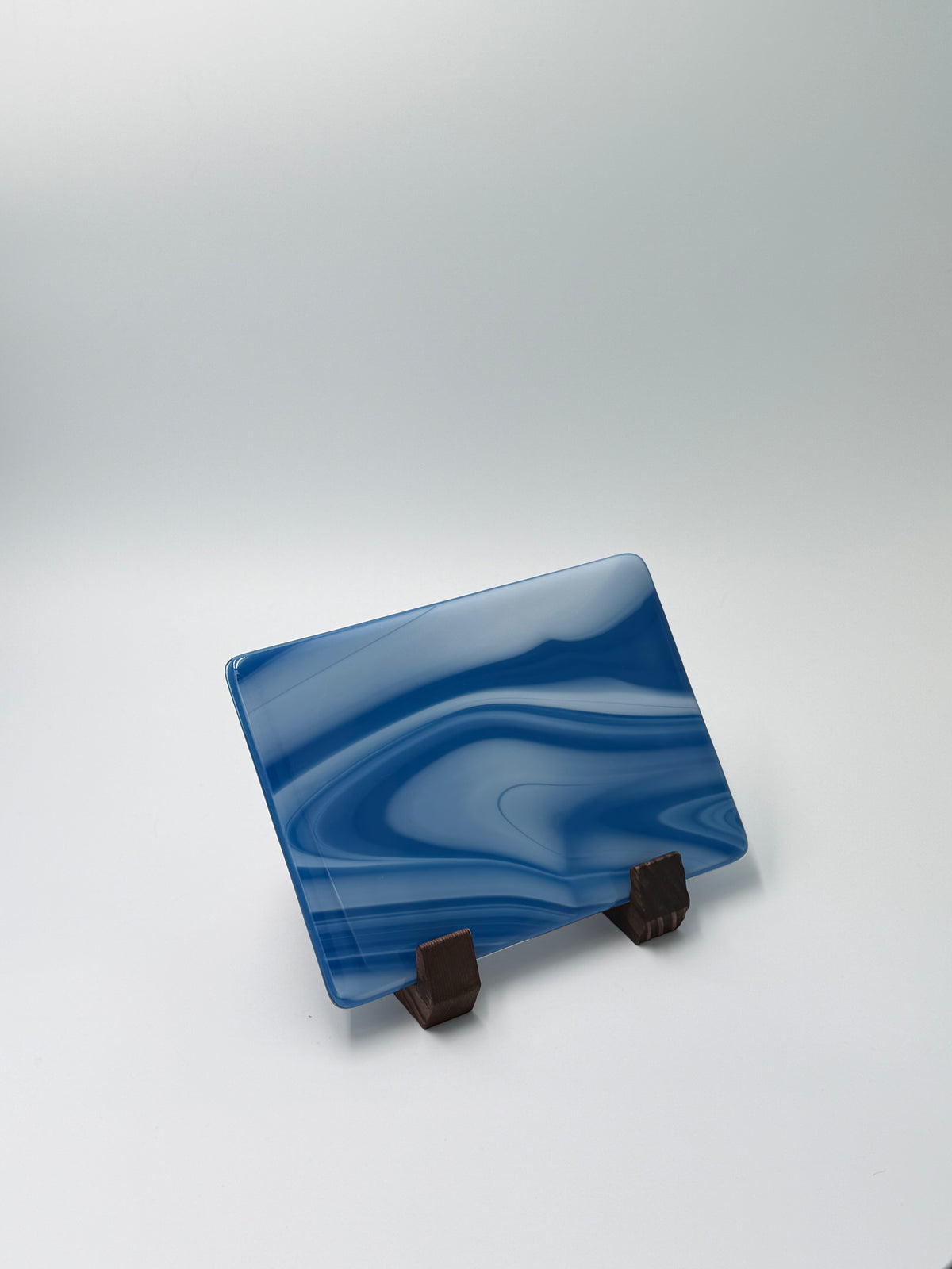 Medium blue swirl panel, 5x7, Horizontal