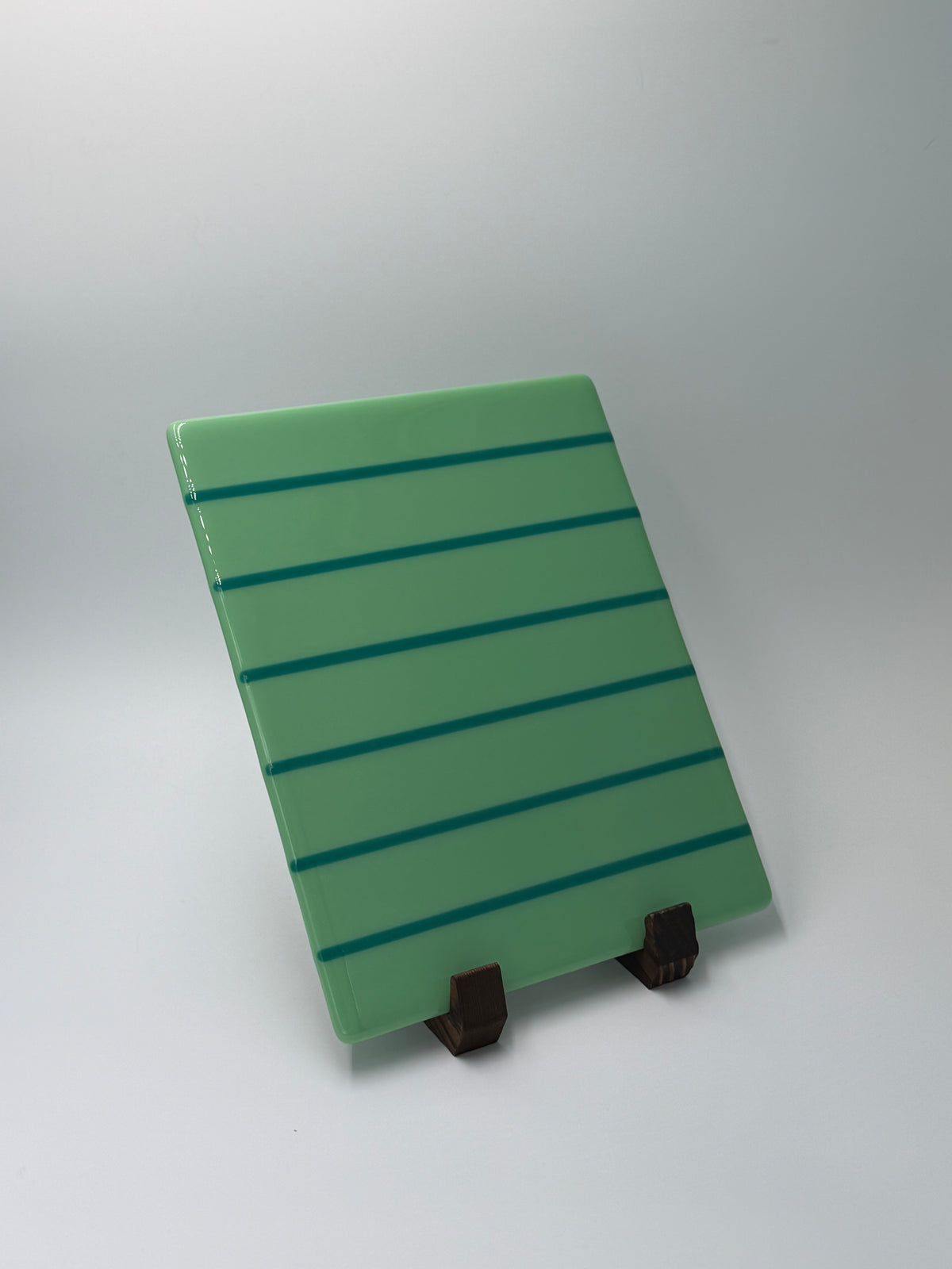 Mint striped panel, 8x10, Vertical