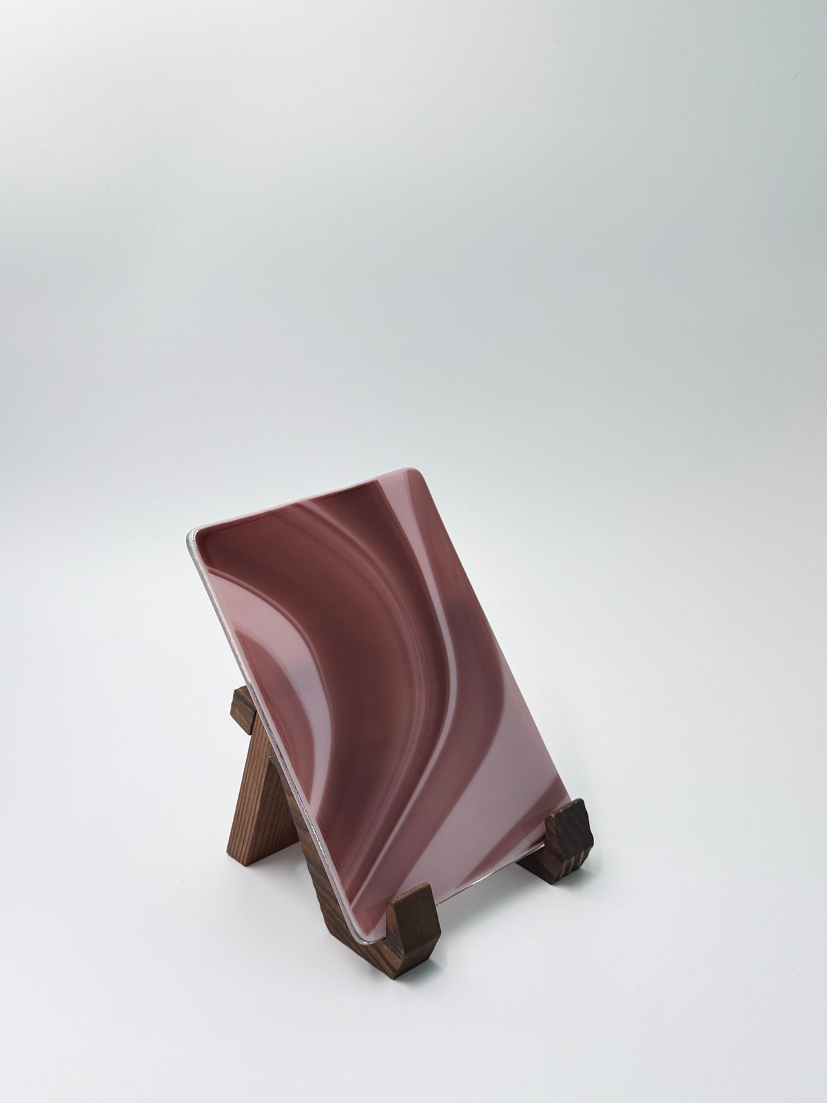 Mauve swirl panel, vertical, 5×7