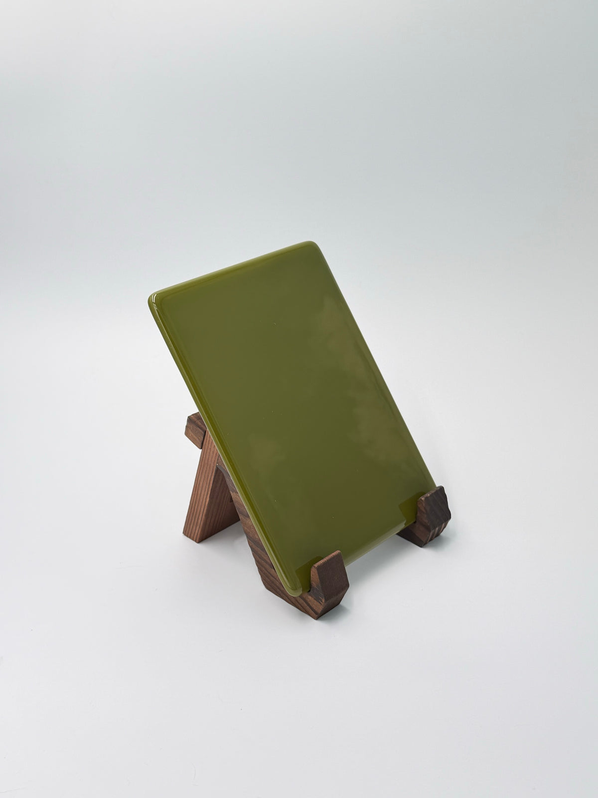 Olive green panel, vertical, 5×7