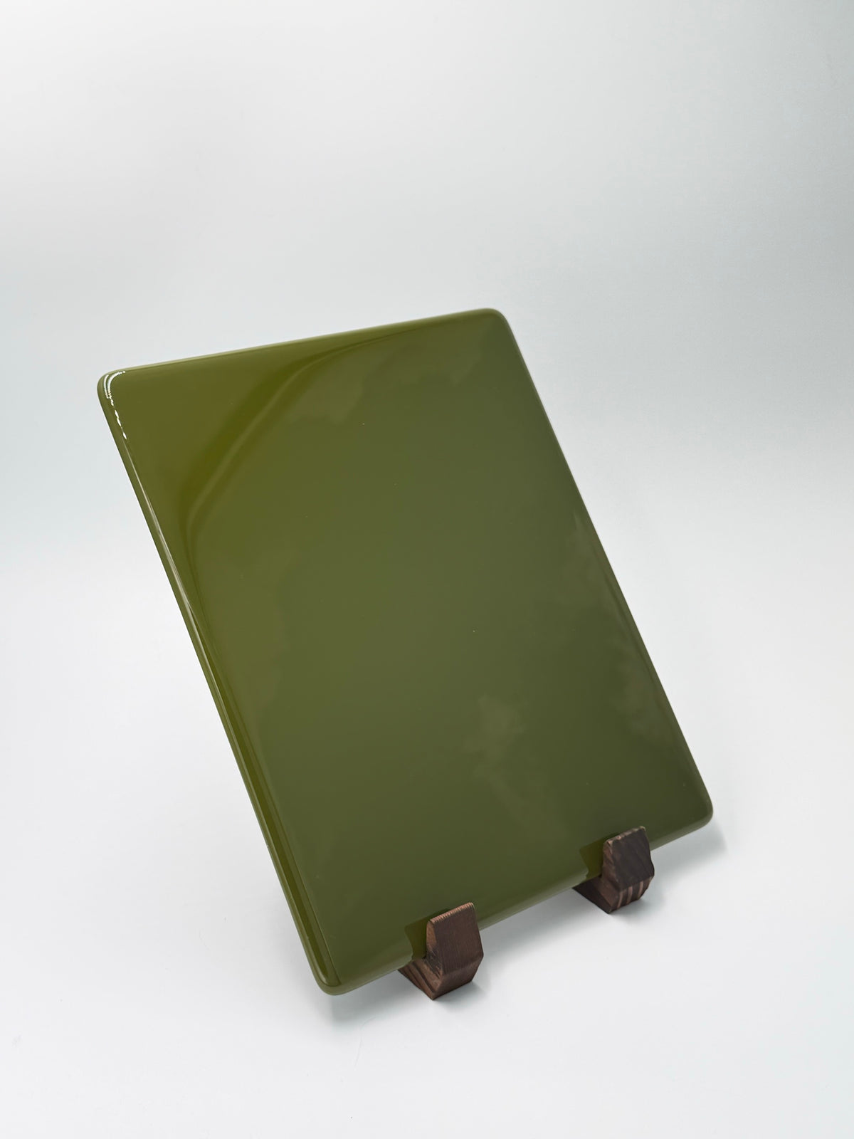 Olive green panel, vertical, 8×10