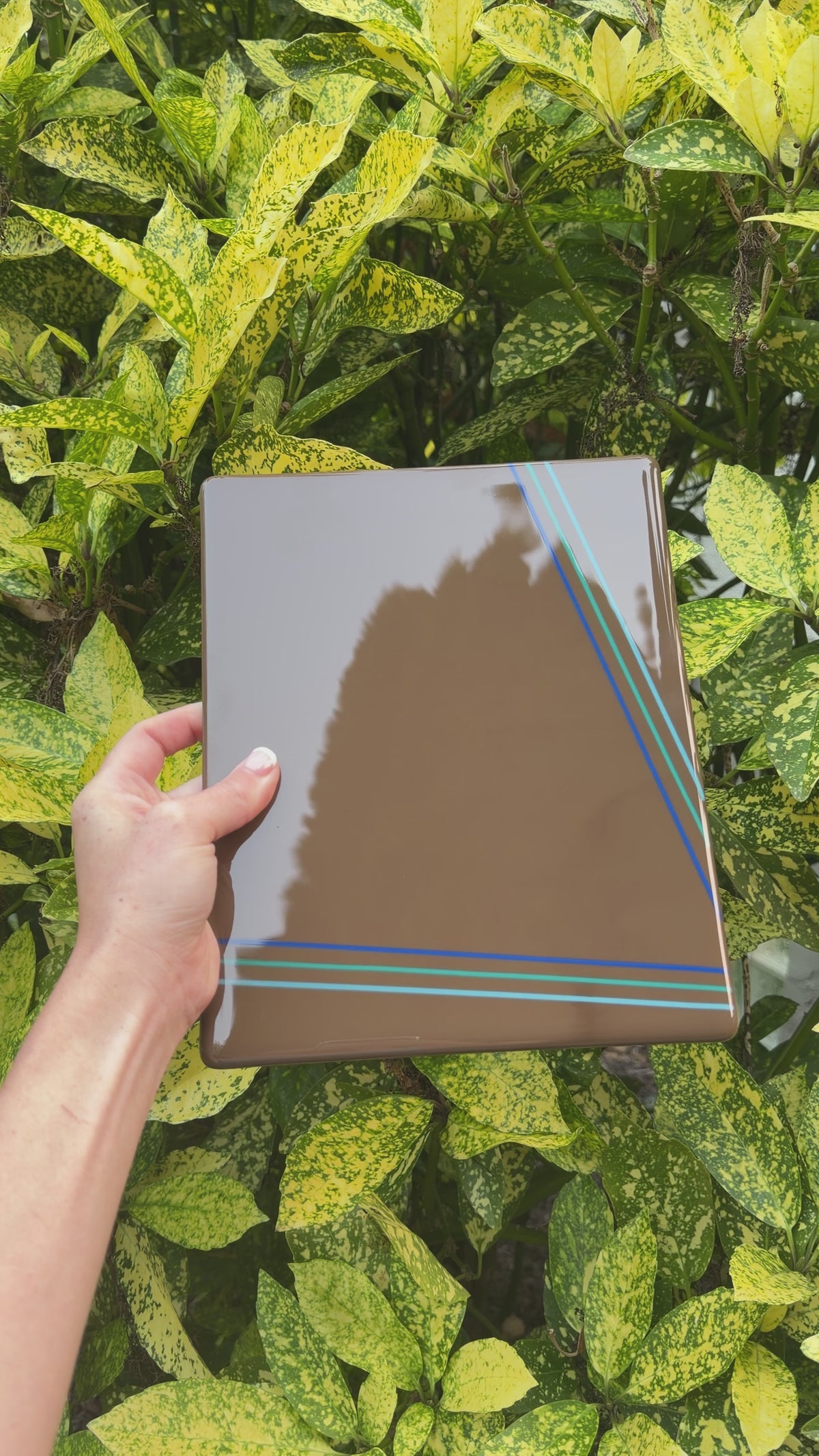 Chocolate brown striped panel, 8x10, Video