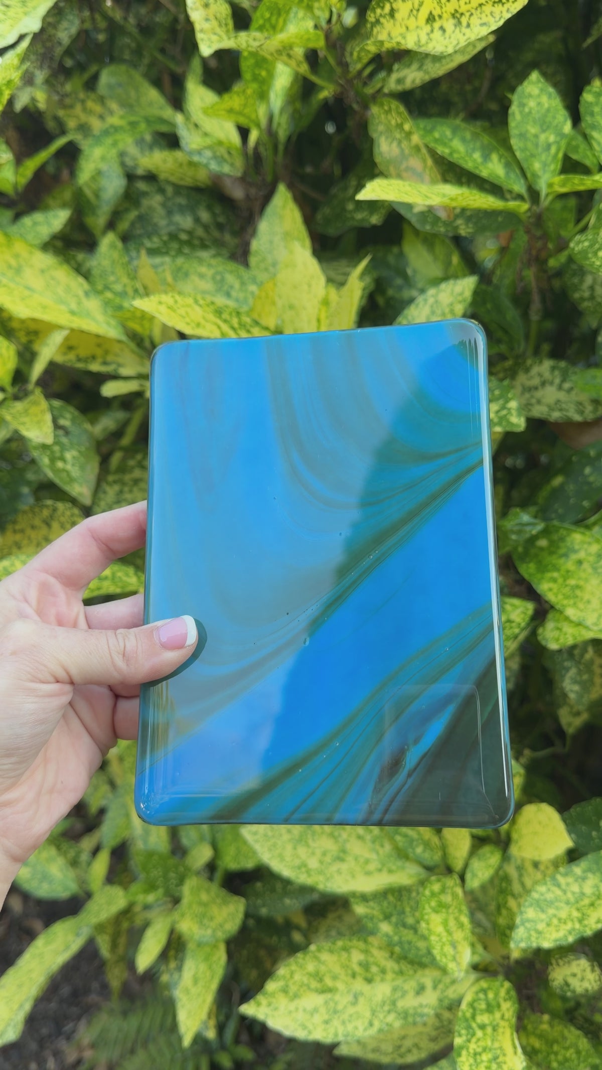 Blue & Brown Swirl panel #1, 5x7, Video